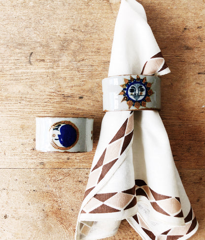 Vintage Mexican Ceramic Napkin Rings