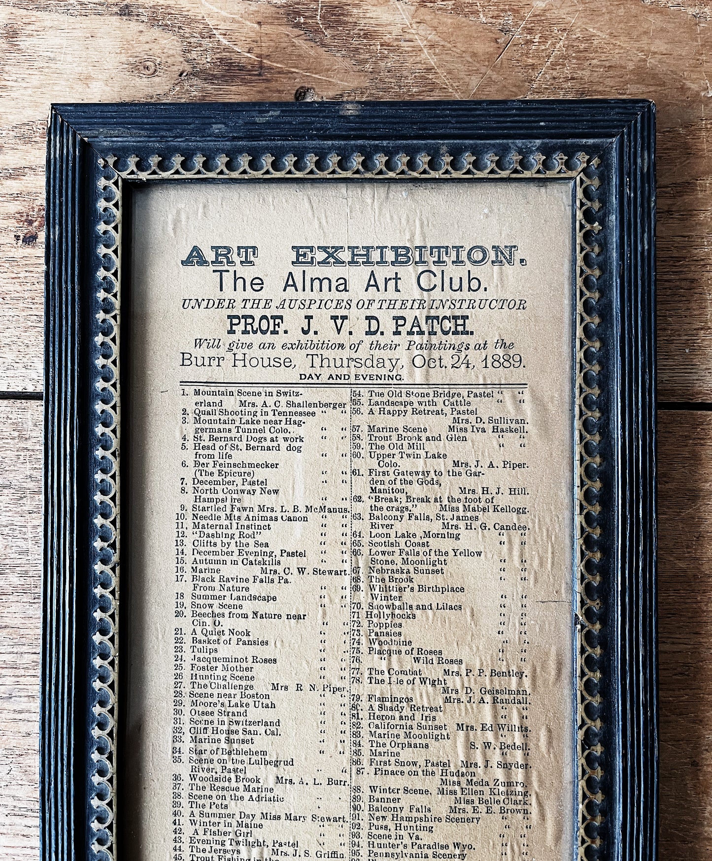 Antique Art Exhibit Advertisement