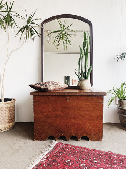 Vintage Handmade Wood Trunk