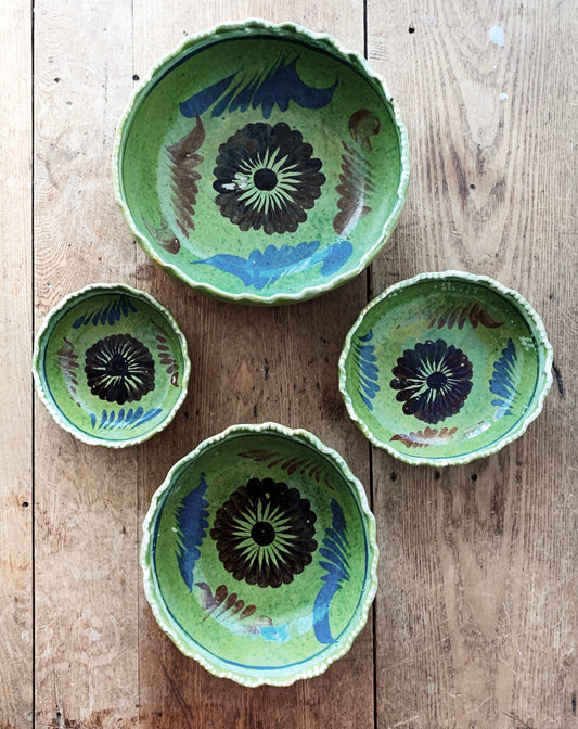 Vintage Nesting Mexican Clay Bowls