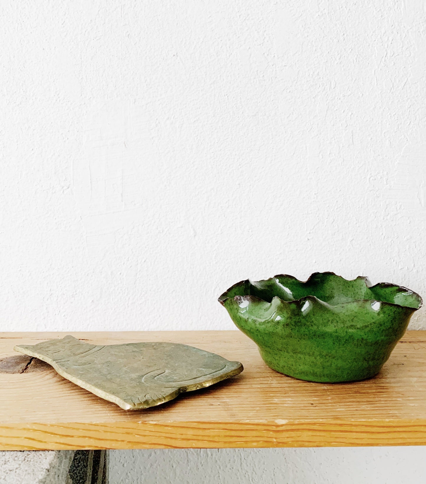 Wavy Edge Handmade Pottery Bowl