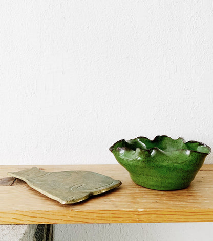 Wavy Edge Handmade Pottery Bowl