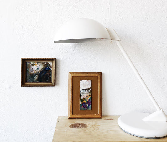 Vintage Mod Enamel Lightolier Style Lamp
