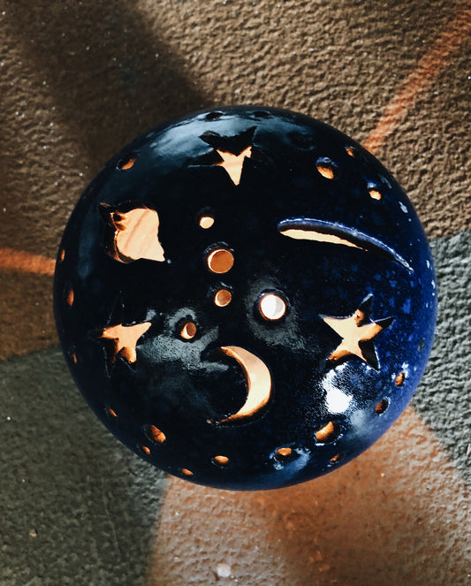 Handmade Ceramic Galaxy Luminary