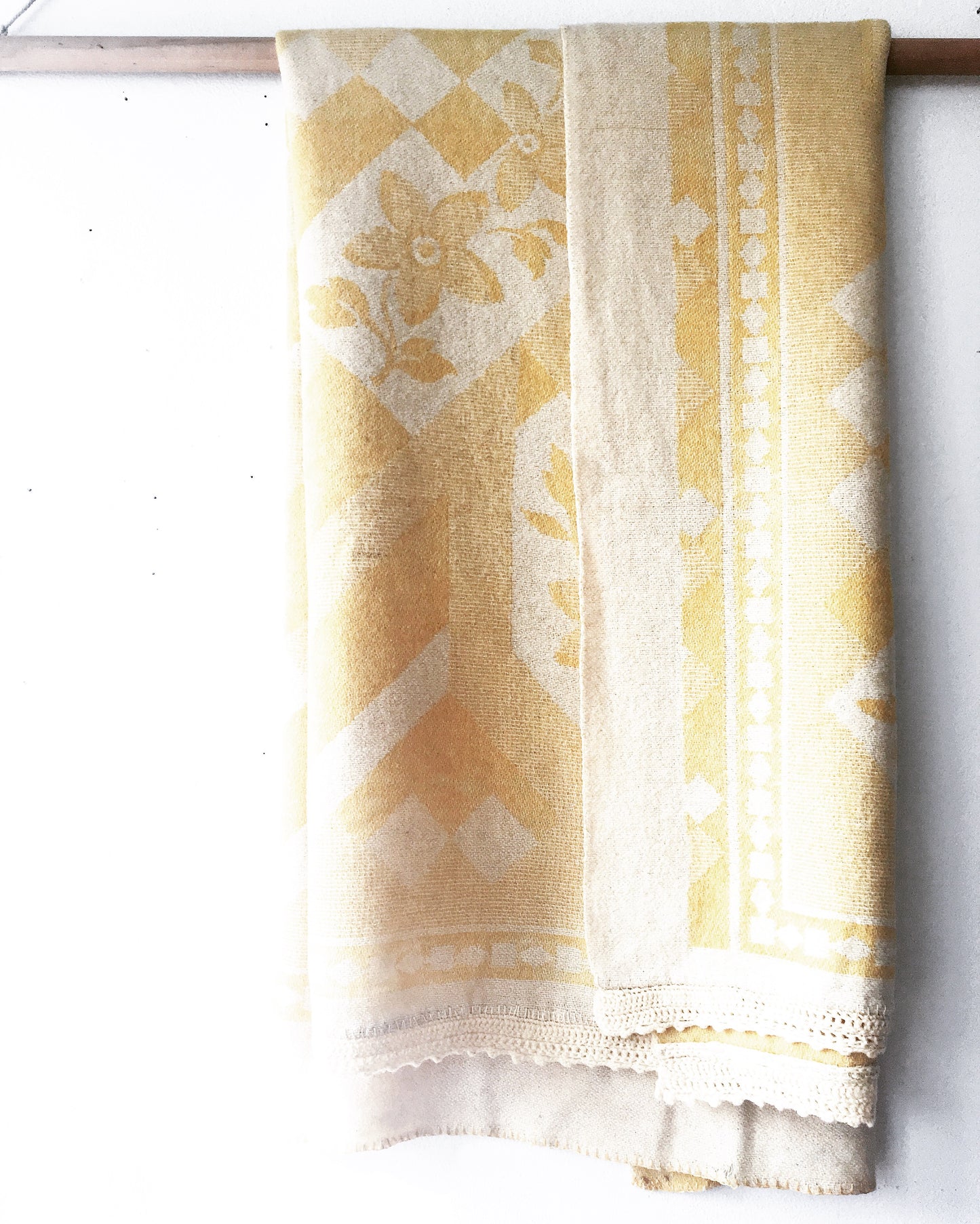 Vintage Reversible Wool Blanket