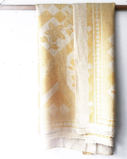 Vintage Reversible Wool Blanket