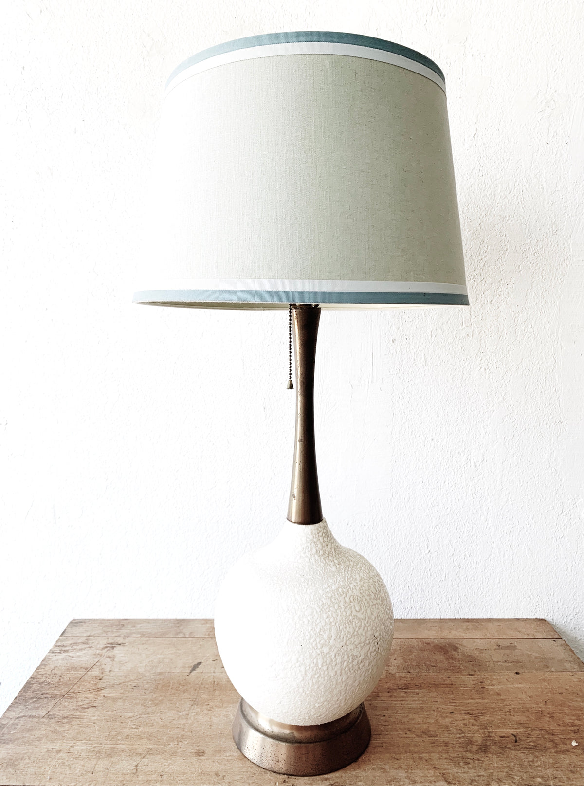 Mid Century Ceramic Lamp with Shade