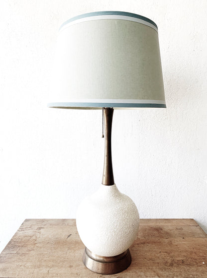 Mid Century Ceramic Lamp with Shade