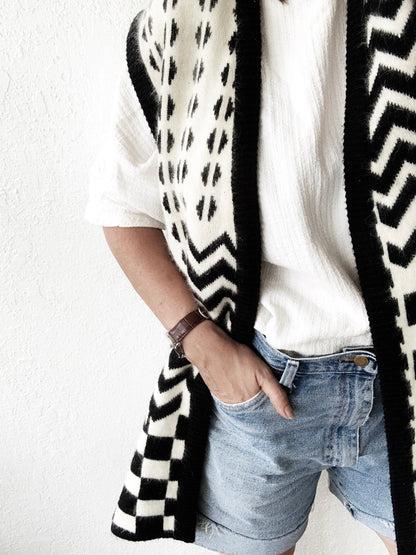 Vintage Long Angora Sweater Vest