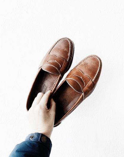 Vintage Leather Loafers Lands End