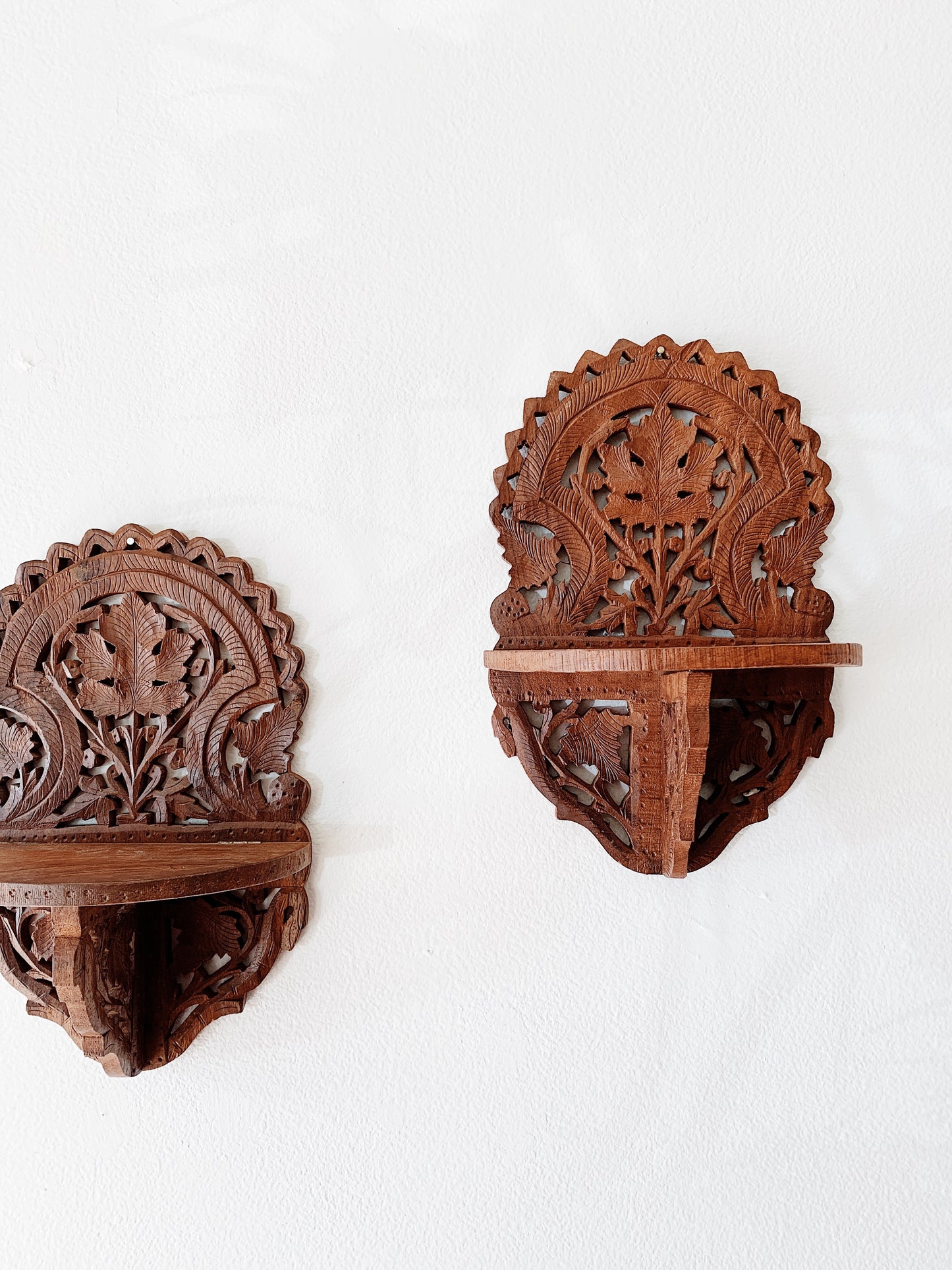 Vintage Cutout Wood Shelves