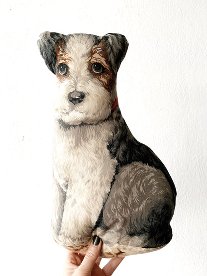 Vintage Terrier Cotton Pillow