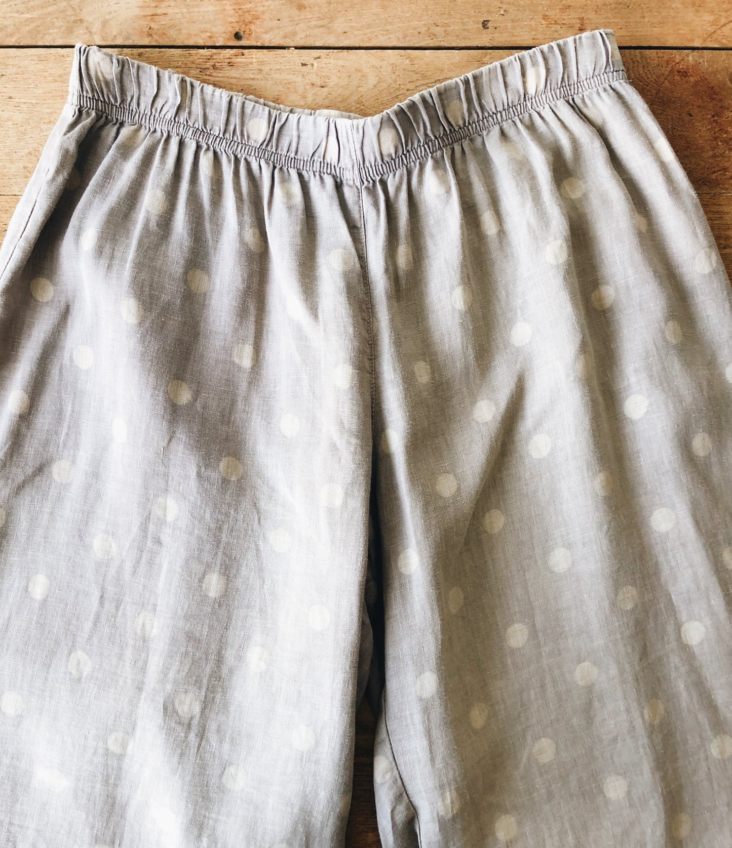 Contemporary Polka Dot Linen Pant