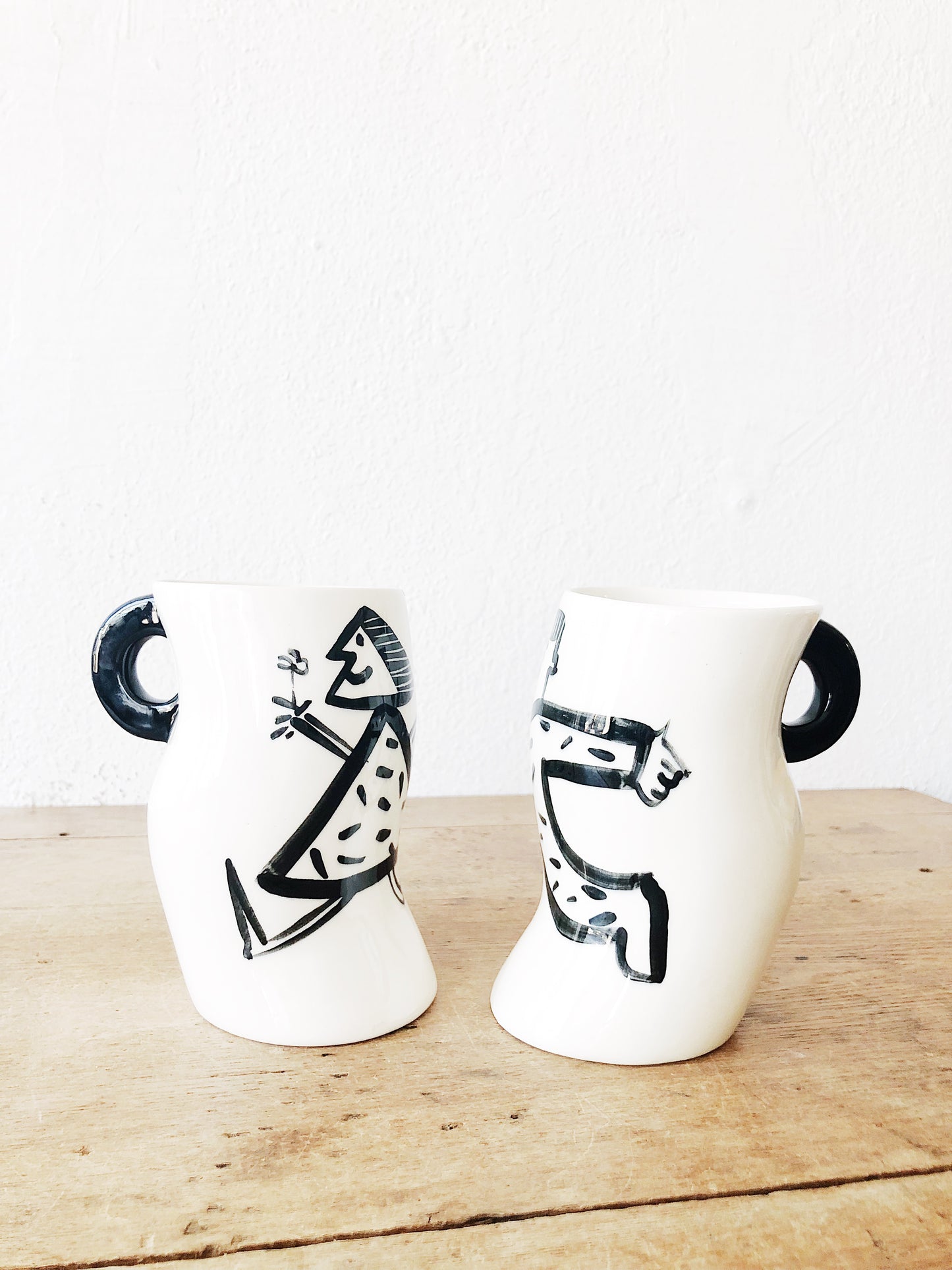 Pair of Oversized Bures Mugs