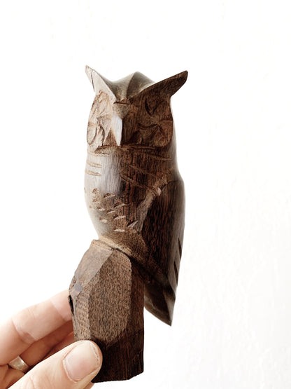 Vintage Carved Wood Owl