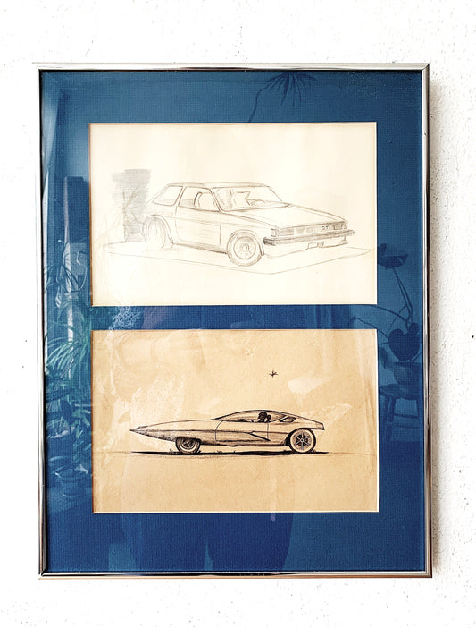 Vintage Original Framed Drawings