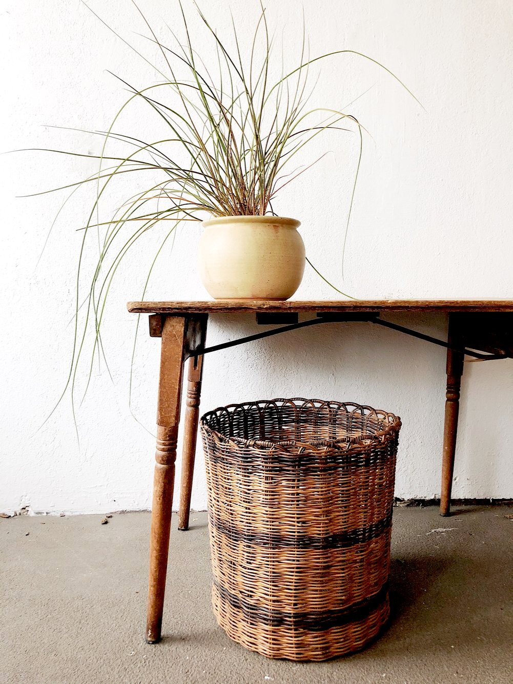 Large Vintage Planter Basket