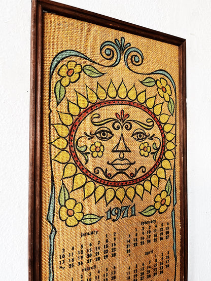 Vintage Framed Calendar