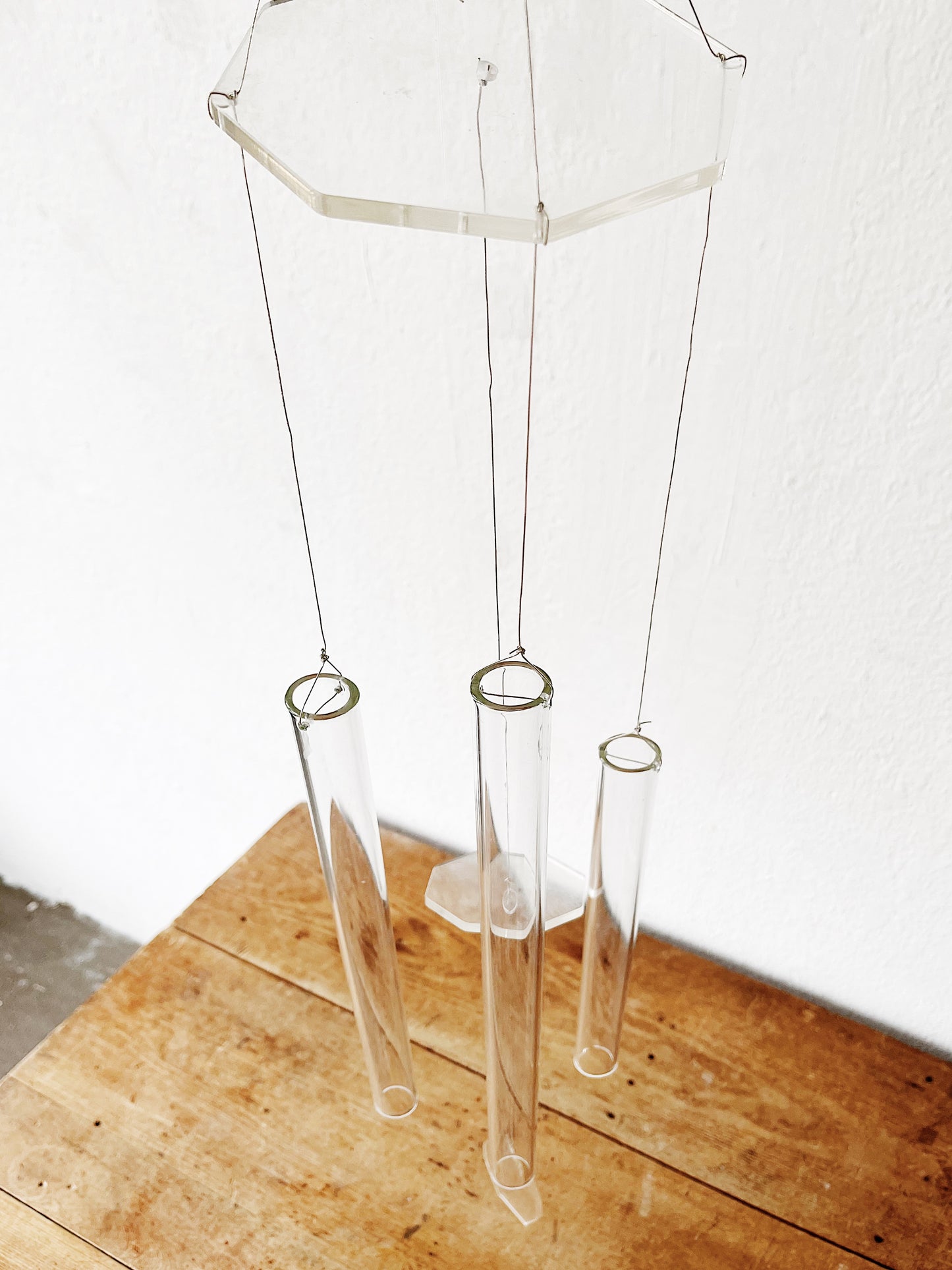 Lucite and Glass Wind Chime
