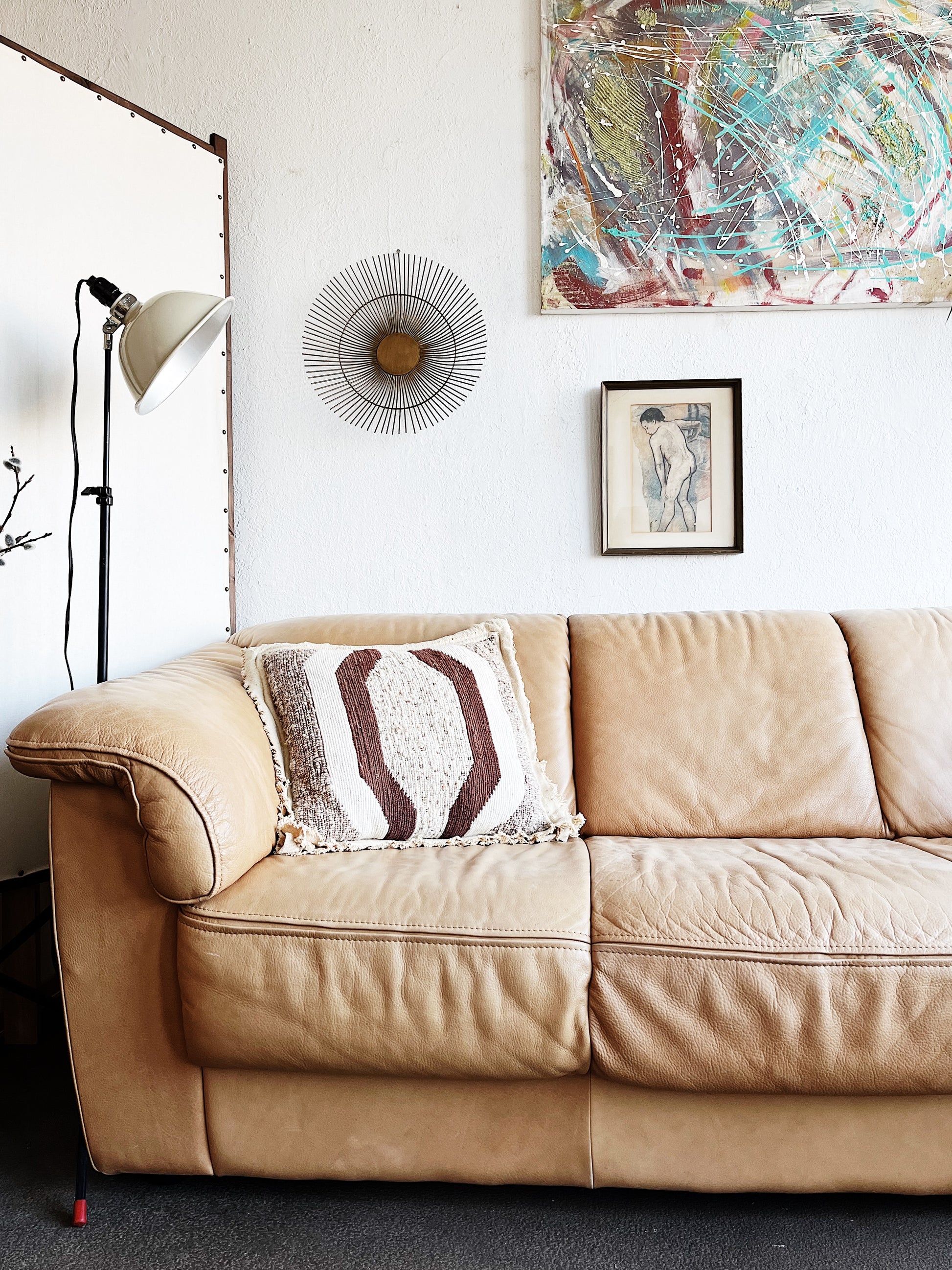 Vintage Italian Leather Couch