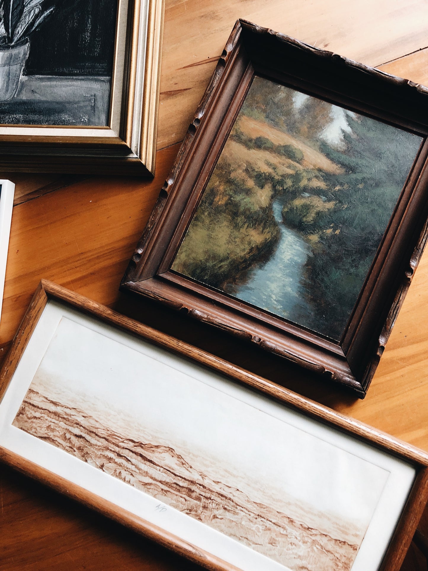Vintage Oil On Board Landscape