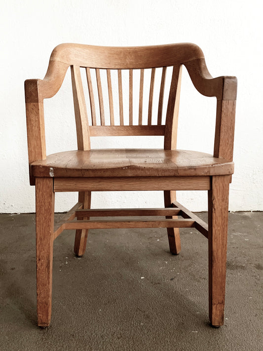 Antique Oak Bankers Chair