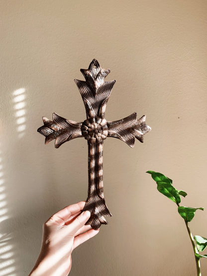 Pressed Tin Cross or Sacred Heart