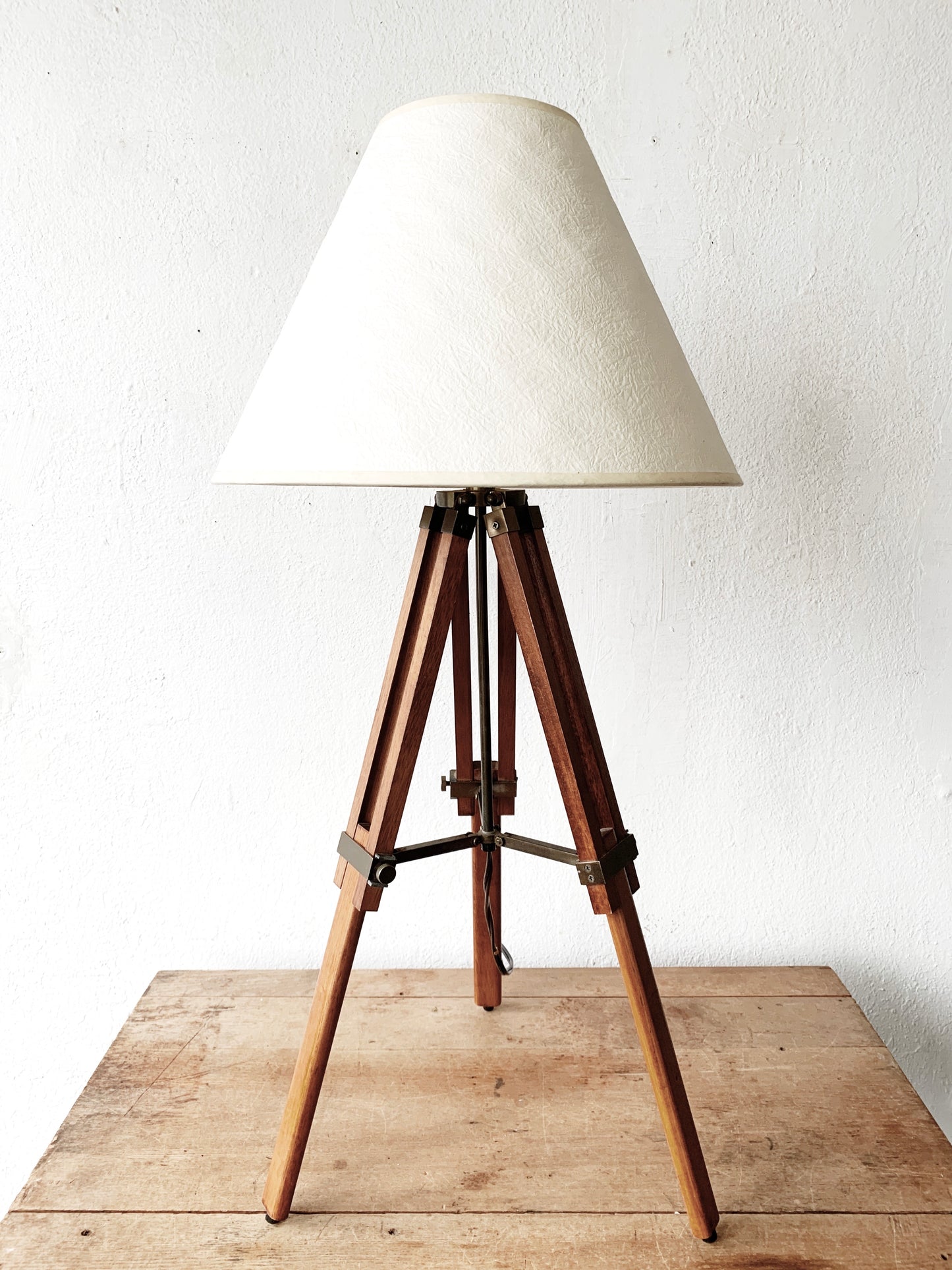 Vintage Tripod Lamp with Shade