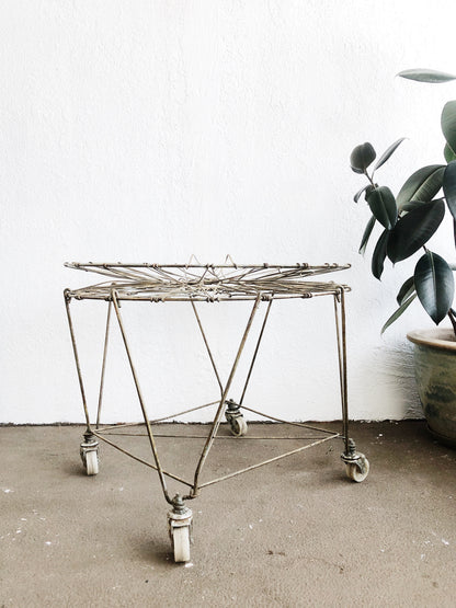 Antique Collapsible Wire Cart