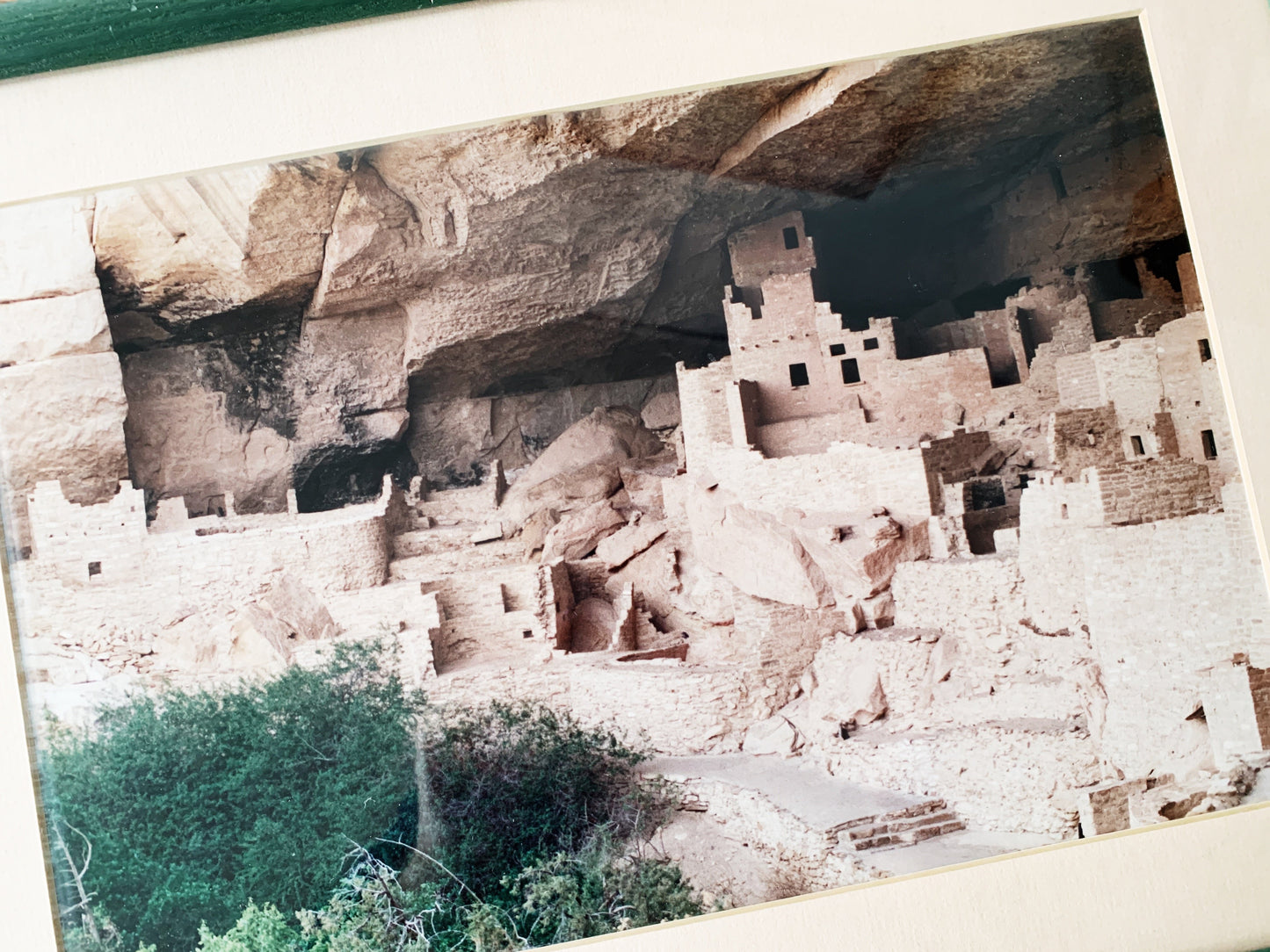 Vintage Framed Desert Landscape Photo