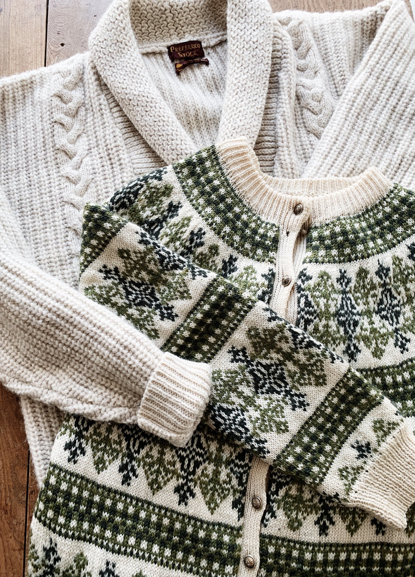 Vintage Oversized Wool Cardigan