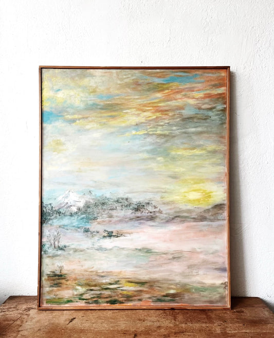 Vintage Abstract Landscape Painting