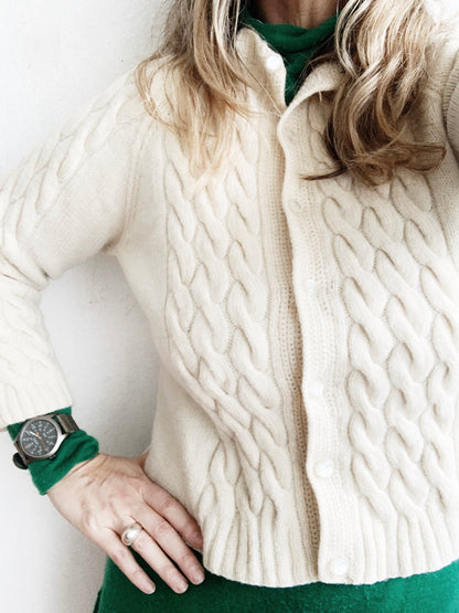 Vintage Wool Handknit Cardigan
