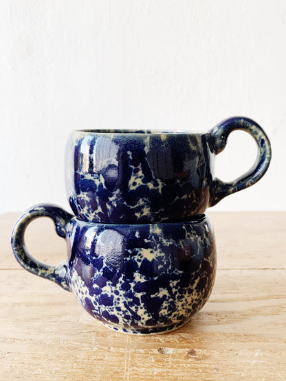 Bennington Potters Blue Agate Mugs