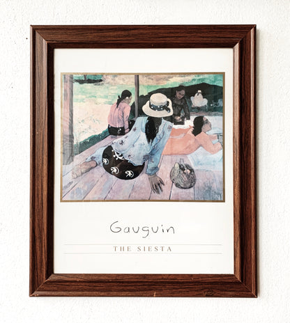 Vintage Framed Gaugin Art Print ‘The Siesta’