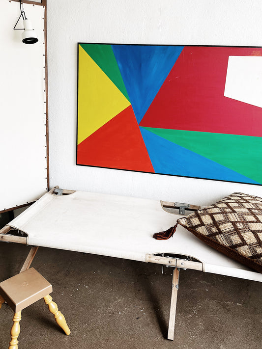 Vintage Canvas Camp Cot