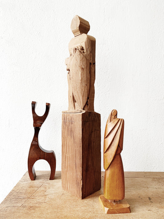 Vintage Modern Wood Deer