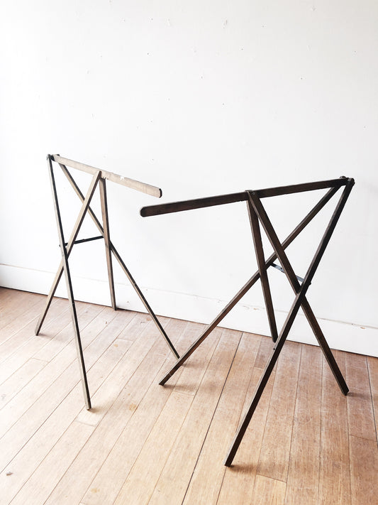Vintage Pair of Wooden Table Stands