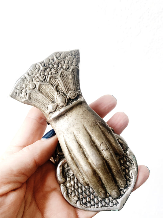 Weighty Pewter Note Holder India
