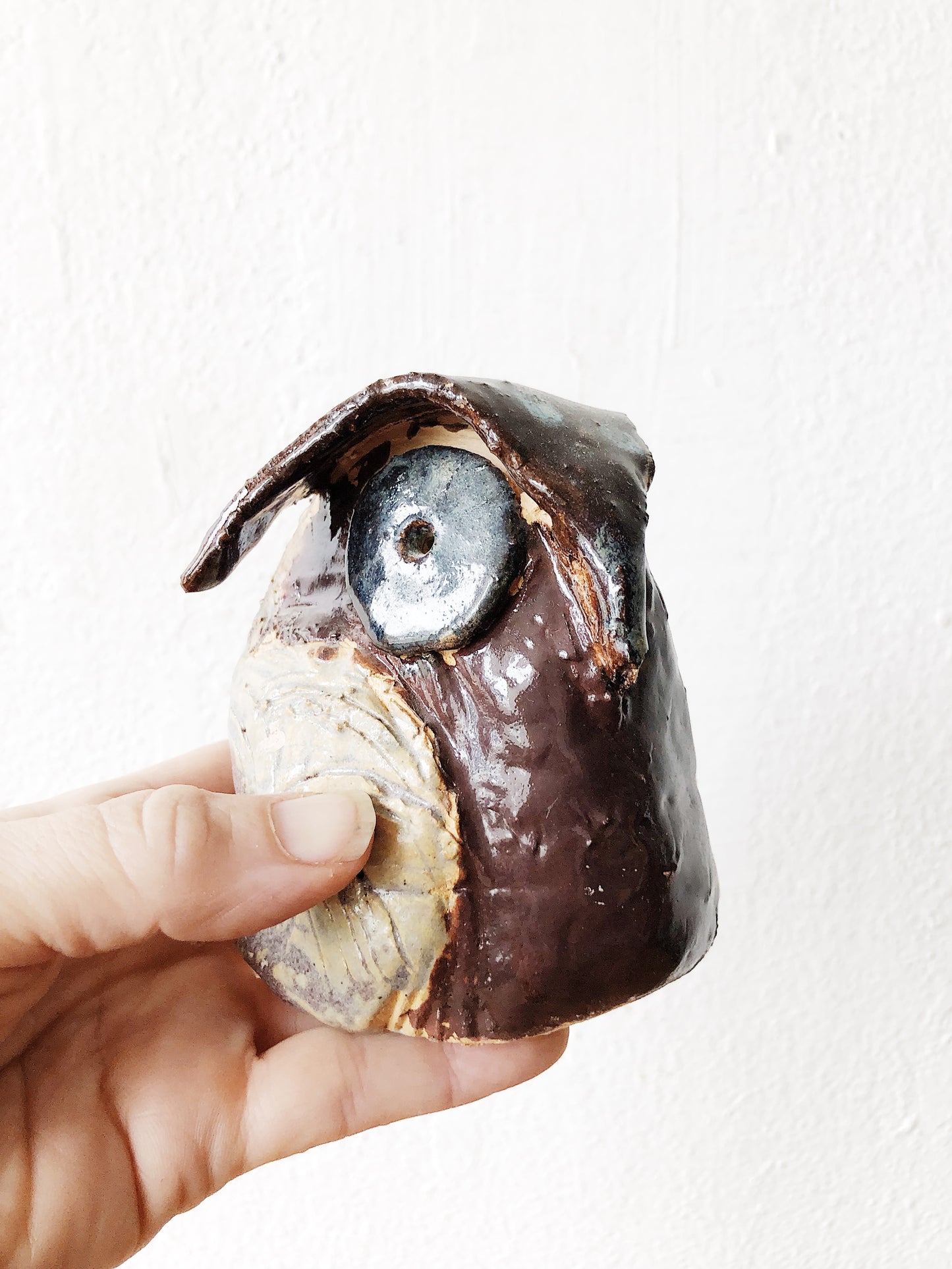 Vintage Handmade Ceramic Owl