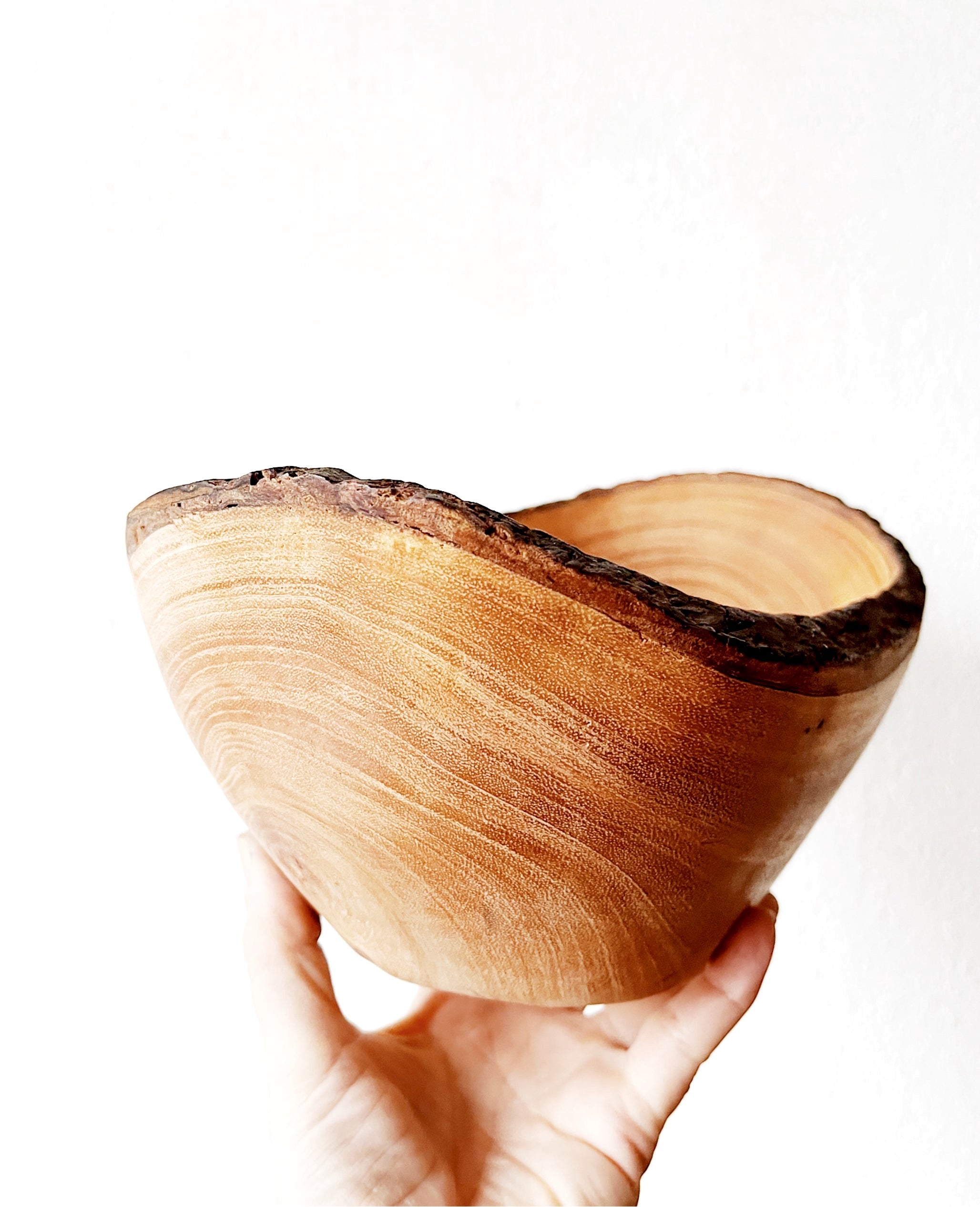 Hand Carved Live Edge Bowl - Thumbnail 3