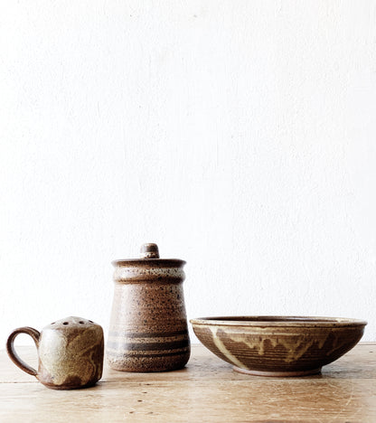 Vintage Handmade Stoneware Bowl