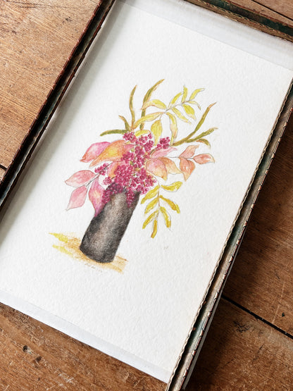 Original Framed Watercolor Painting