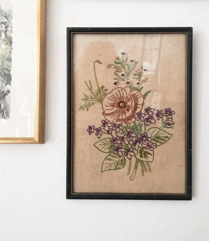 Vintage Framed Embroidery