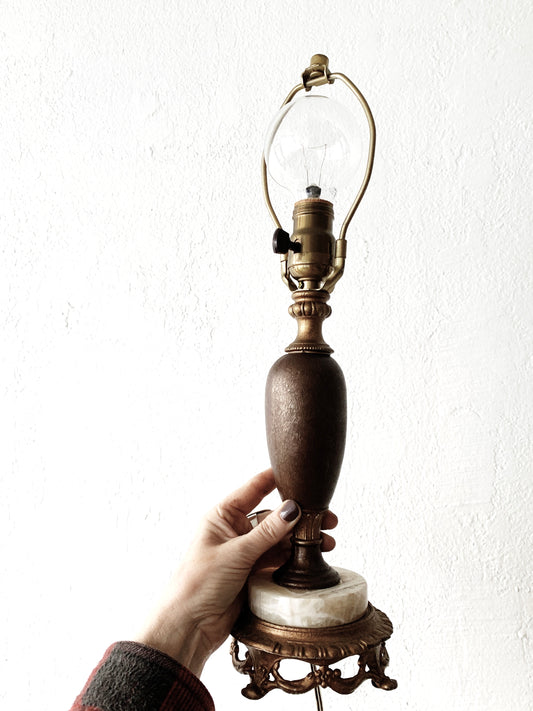 Vintage Ceramic and Marble Lamp
