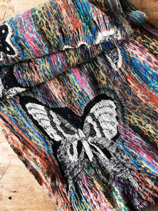 Vintage Marbled Felted Wool Scarf