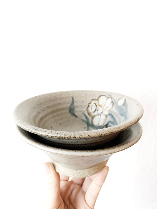Vintage Handmade Stoneware Bowls