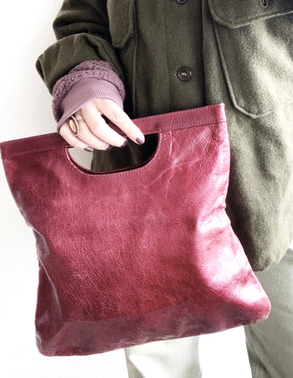 Vintage Nordstrom Burgundy Leather Tote