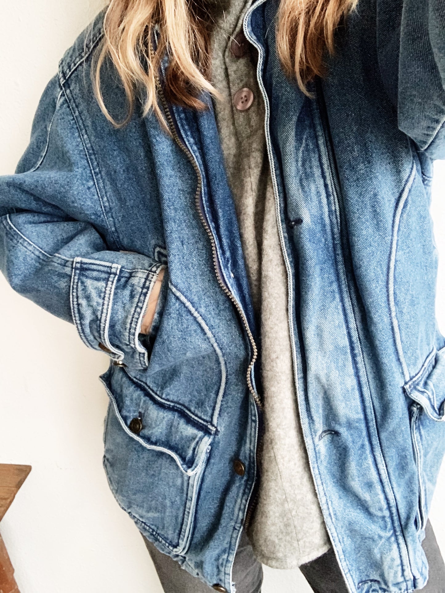 Vintage Denim Chore Coat