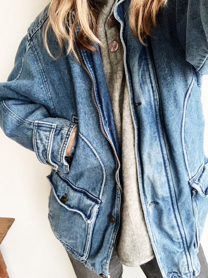 Vintage Denim Chore Coat